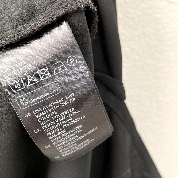 H&M Button Front Blouse - Roll Tab Sleeves - Gold Tone Button Detail - Black - 2 - Picture 6 of 10